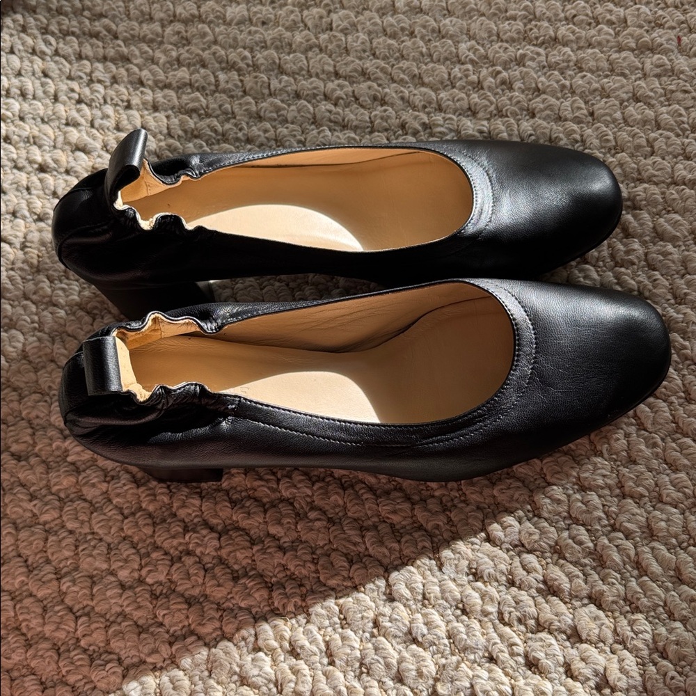 Everlane Black Leather Day Glove Block Heels - Picture 6 of 9